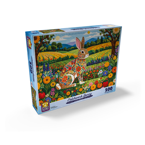 Patchwork Bunny 500 Jigsaw Puzzle box view2