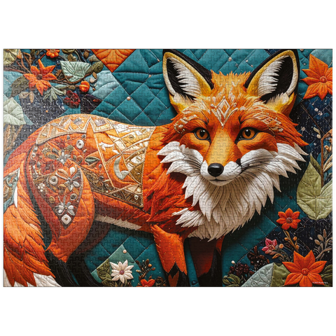 puzzleplate Patchwork Fox 1000 Jigsaw Puzzle