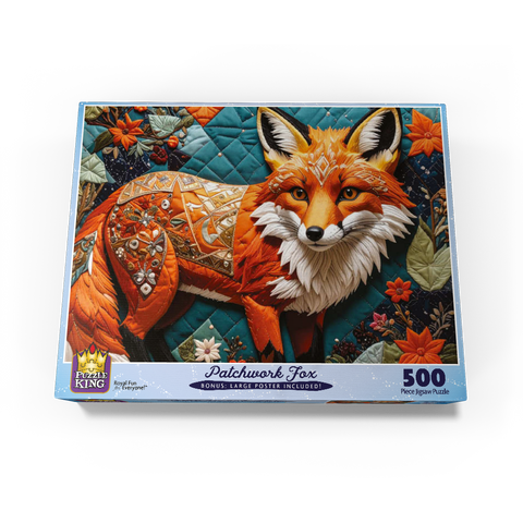 Patchwork Fox 500 Jigsaw Puzzle box view3
