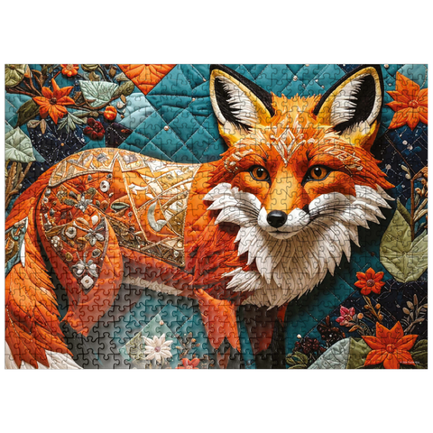 puzzleplate Patchwork Fox 500 Jigsaw Puzzle