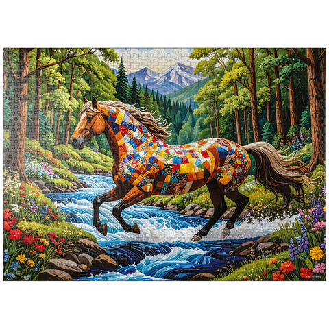 puzzleplate Patchwork Horse 1000 Jigsaw Puzzle