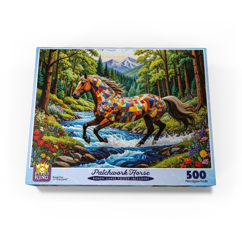 Patchwork Horse 500 Jigsaw Puzzle box view3