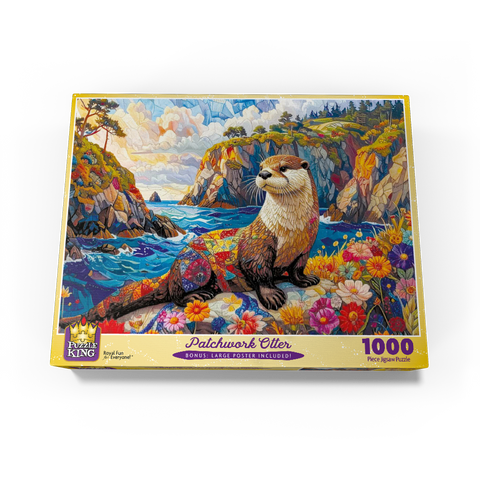 Patchwork Otter 1000 Jigsaw Puzzle box view3