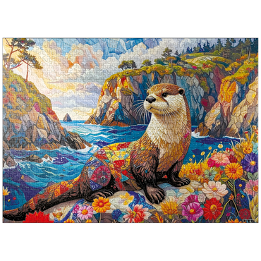 puzzleplate Patchwork Otter 1000 Jigsaw Puzzle