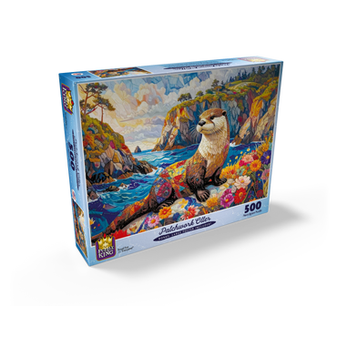 Patchwork Otter 500 Jigsaw Puzzle box view2