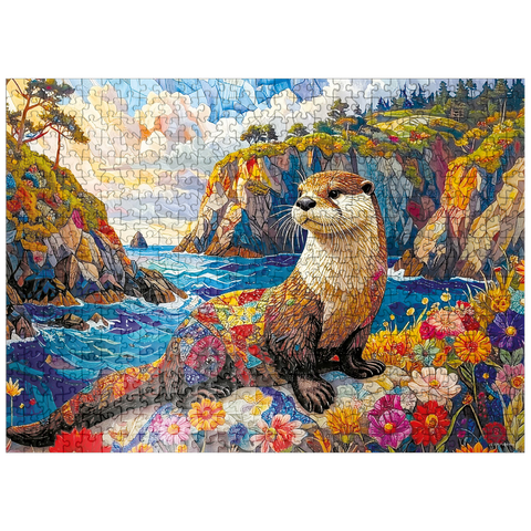 puzzleplate Patchwork Otter 500 Jigsaw Puzzle