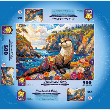 Patchwork Otter 500 Jigsaw Puzzle box 3D Modell