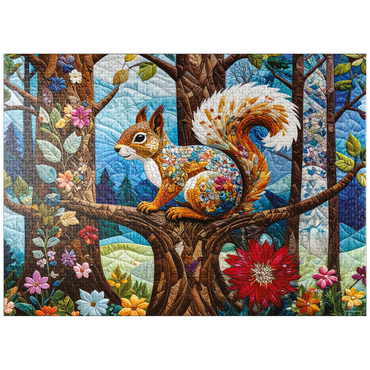 puzzleplate Patchwork Squirrel 1000 Jigsaw Puzzle