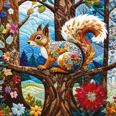 Patchwork Squirrel 1000 Jigsaw Puzzle 3D Modell