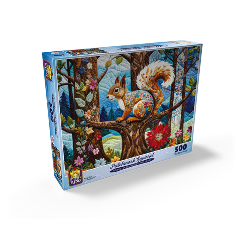 Patchwork Squirrel 500 Jigsaw Puzzle box view2