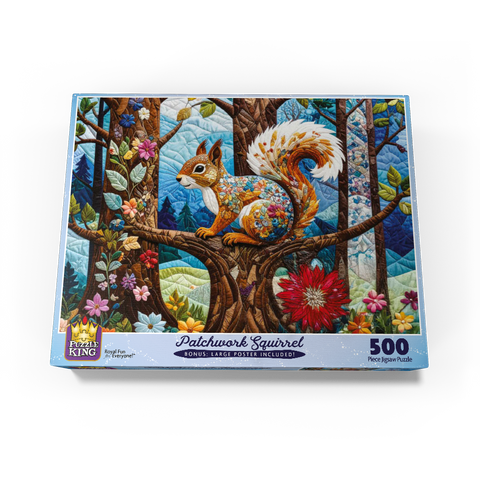 Patchwork Squirrel 500 Jigsaw Puzzle box view3