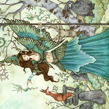 Woodland Gathering Fairy - Amy Brown 1000 Jigsaw Puzzle 3D Modell
