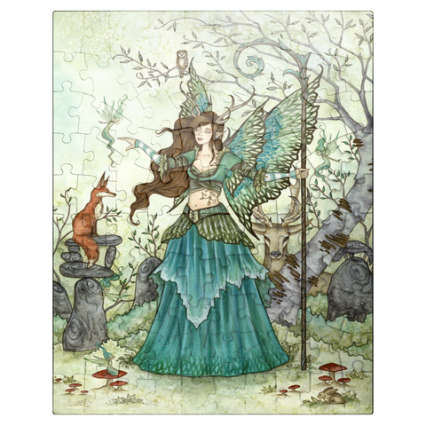 puzzleplate Woodland Gathering Fairy - Amy Brown 100 Jigsaw Puzzle