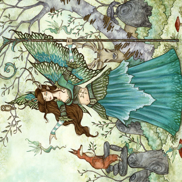 Woodland Gathering Fairy - Amy Brown 100 Jigsaw Puzzle 3D Modell