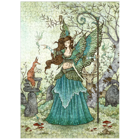 puzzleplate Woodland Gathering Fairy - Amy Brown 500 Jigsaw Puzzle