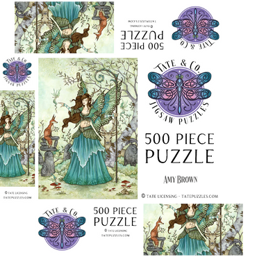 Woodland Gathering Fairy - Amy Brown 500 Jigsaw Puzzle box 3D Modell