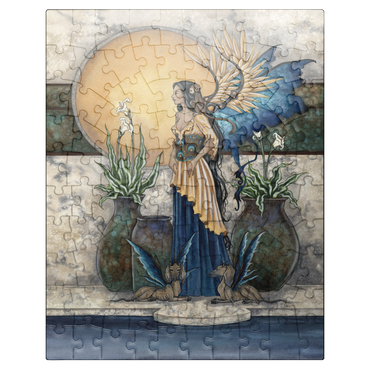 puzzleplate Tranquility Pool Fairy - Amy Brown 100 Jigsaw Puzzle