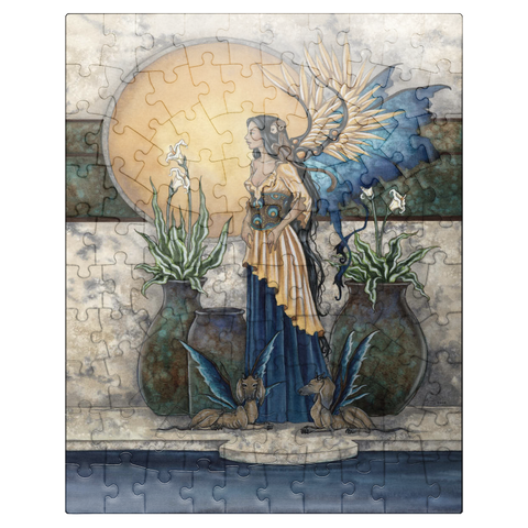 puzzleplate Tranquility Pool Fairy - Amy Brown 100 Jigsaw Puzzle