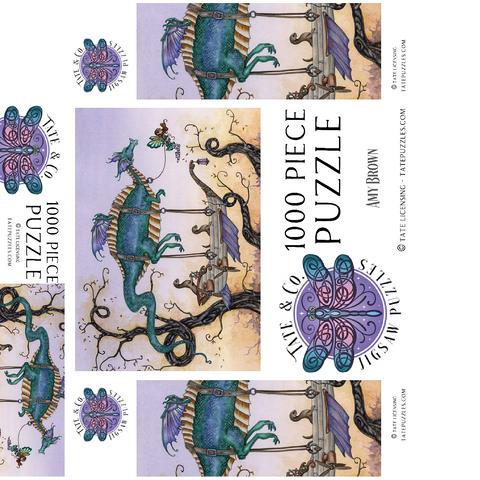 The Voyage Airship - Amy Brown 1000 Jigsaw Puzzle box 3D Modell