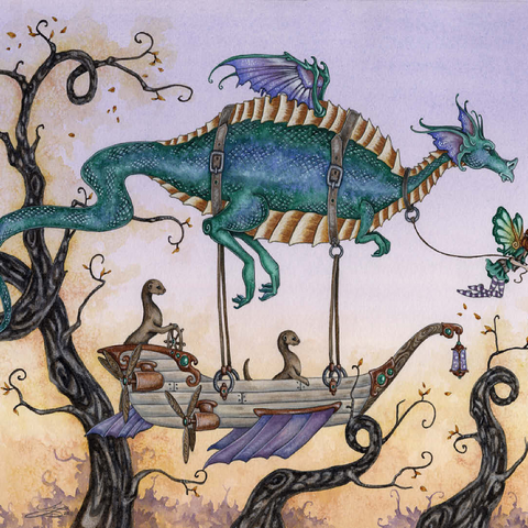 The Voyage Airship - Amy Brown 100 Jigsaw Puzzle 3D Modell