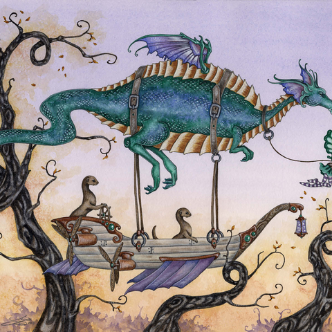 The Voyage Airship - Amy Brown 500 Jigsaw Puzzle 3D Modell