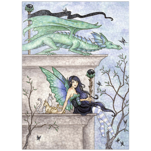 puzzleplate Wind Watchers Dragon - Amy brown 1000 Jigsaw Puzzle