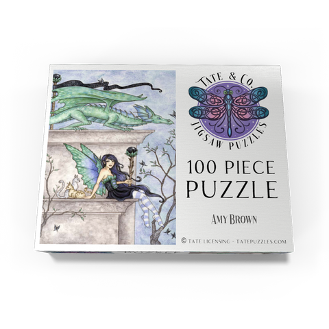Wind Watchers Dragon - Amy brown 100 Jigsaw Puzzle box view3