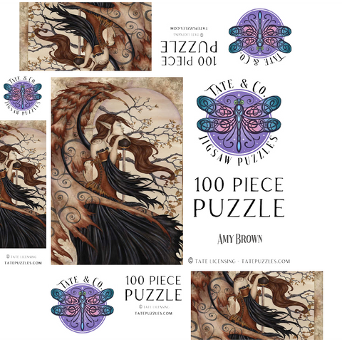 Contemplating Secrets Fairy - Amy Brown 100 Jigsaw Puzzle box 3D Modell