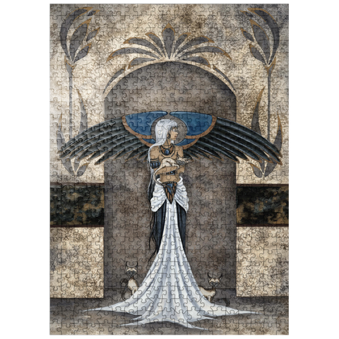 puzzleplate Keeper Of Cats Fairy - Amy Brown 500 Jigsaw Puzzle