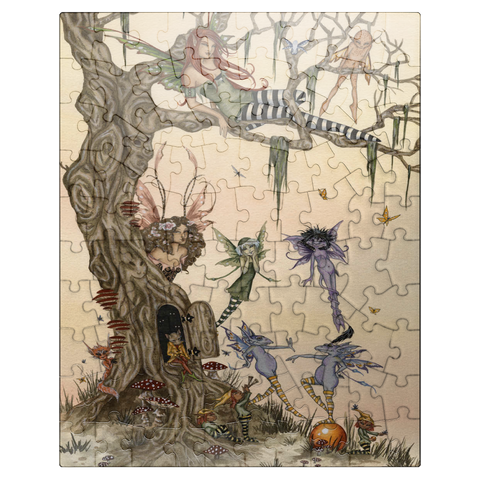 puzzleplate The Dormouses House Warming Party Fairies - Amy Brown 100 Jigsaw Puzzle