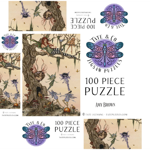 The Dormouses House Warming Party Fairies - Amy Brown 100 Jigsaw Puzzle box 3D Modell