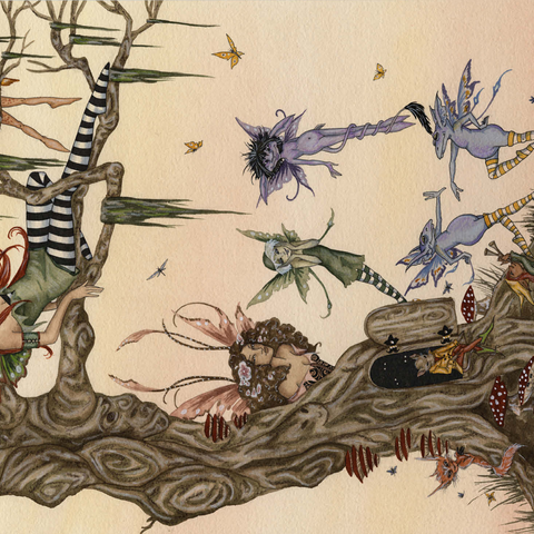 The Dormouses House Warming Party Fairies - Amy Brown 500 Jigsaw Puzzle 3D Modell