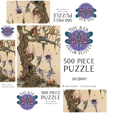The Dormouses House Warming Party Fairies - Amy Brown 500 Jigsaw Puzzle box 3D Modell
