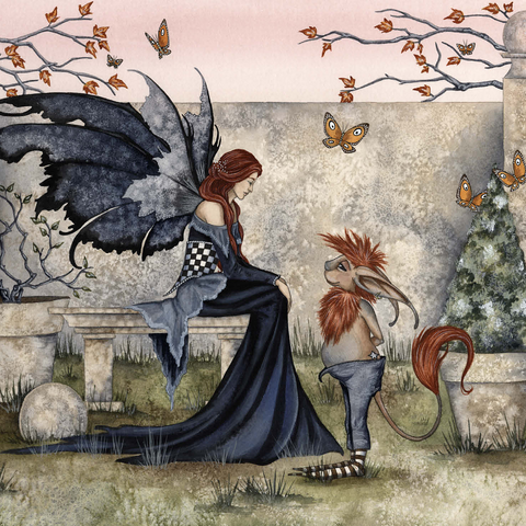 Gossip Fairy - Amy Brown 1000 Jigsaw Puzzle 3D Modell