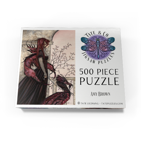 A Faery And Her Pet Dragon - Amy Brown 500 Jigsaw Puzzle box view3