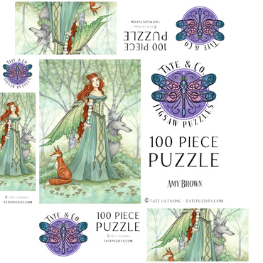 Woodland Guardians Fairy - Amy Brown 100 Jigsaw Puzzle box 3D Modell