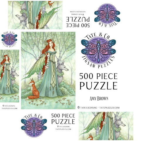 Woodland Guardians Fairy - Amy Brown 500 Jigsaw Puzzle box 3D Modell