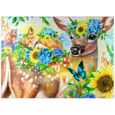 puzzleplate Forest Fawn and Friends Fox squirrel - Sheena Pike 1000 Jigsaw Puzzle