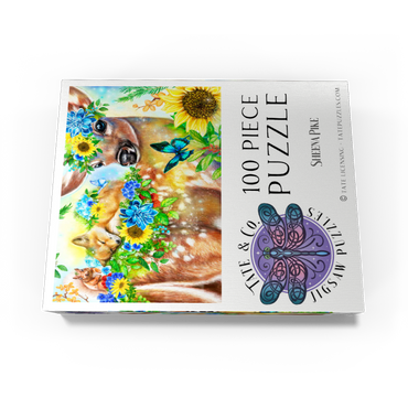 Forest Fawn and Friends Fox squirrel - Sheena Pike 100 Jigsaw Puzzle box view3