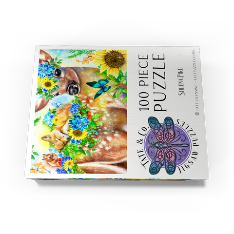 Forest Fawn and Friends Fox squirrel - Sheena Pike 100 Jigsaw Puzzle box view3