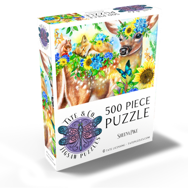 Forest Fawn and Friends Fox squirrel - Sheena Pike 500 Jigsaw Puzzle box view2