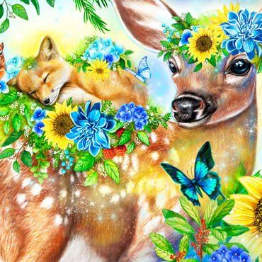 Forest Fawn and Friends Fox squirrel - Sheena Pike 500 Jigsaw Puzzle 3D Modell