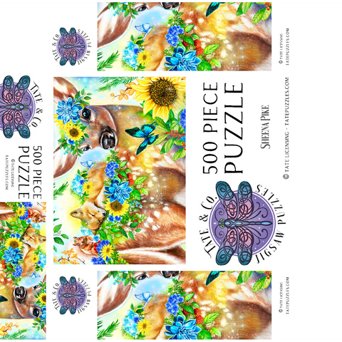 Forest Fawn and Friends Fox squirrel - Sheena Pike 500 Jigsaw Puzzle box 3D Modell