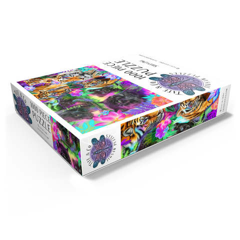 Magical Neon Big Cats - Sheena Pike 1000 Jigsaw Puzzle box view1