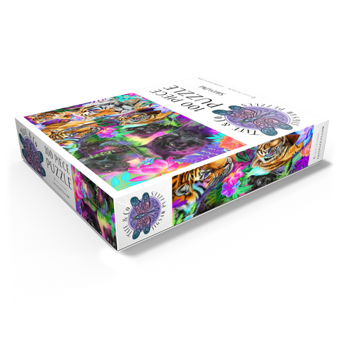 Magical Neon Big Cats - Sheena Pike 100 Jigsaw Puzzle box view1