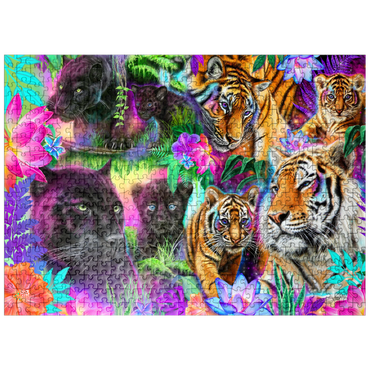 puzzleplate Magical Neon Big Cats - Sheena Pike 500 Jigsaw Puzzle