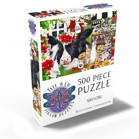 Cookies and Milk Cow and Kitties - Sheena Pike 500 Jigsaw Puzzle box view2