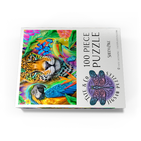 Faces of Nature Macaw Jaguar Toucan - Sheena Pike 100 Jigsaw Puzzle box view3