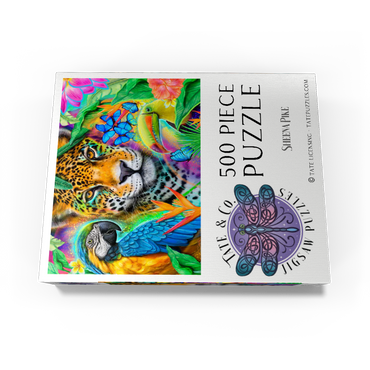 Faces of Nature Macaw Jaguar Toucan - Sheena Pike 500 Jigsaw Puzzle box view3