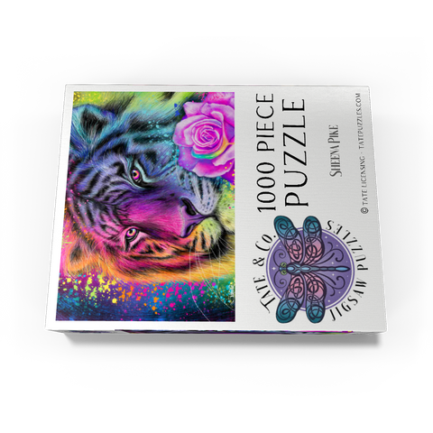 Neon Rainbow Tiger - Sheena Pike 1000 Jigsaw Puzzle box view3